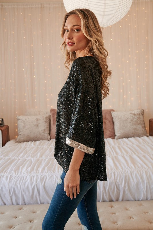 Gifted Sequin Tunic Top – Striped Box ...